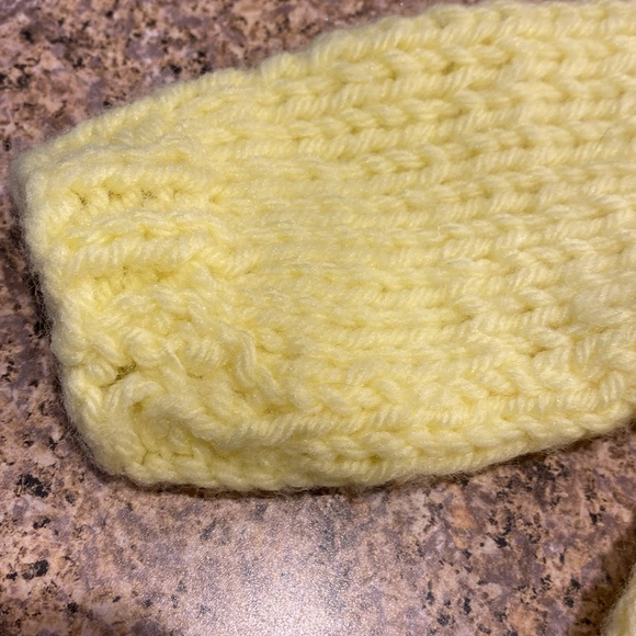 Handmade Knit Baby Yellow Sweater - Picture 6 of 17
